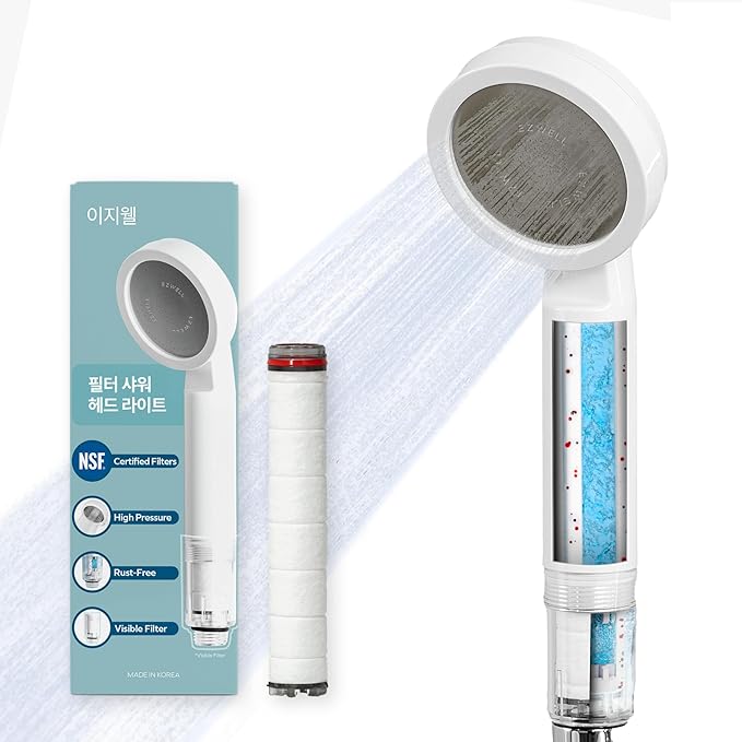 Visible Filtered Shower Head with High Pressure Rain-NSF Certificated-Korea| Filtration System, Removes Micro Substances | - Good for Dry skin & Hair, RV, Bathroom - Easy Install