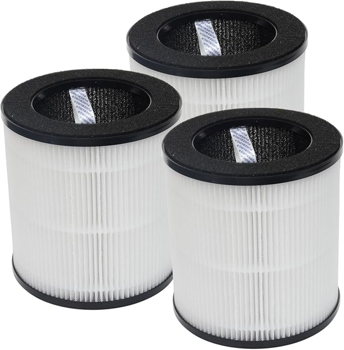 PUREBURG Replacement Filter Compatible with Tailulu AP100 Air Purifiers,3-Pack H13 True HEPA Activated Carbon 3-Stage Filtration Air Clean Dust VOCs