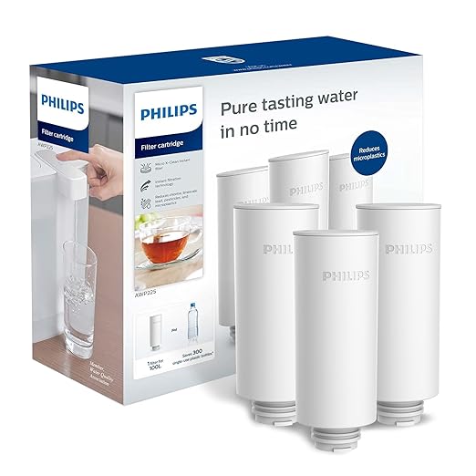 PHILIPS GoZero AWP231 Replacement Filter Cartridges for PHILIPS Instant Water Filter Pitcher AWP2980 with Mirco-X Clean Technology, 24-Pack