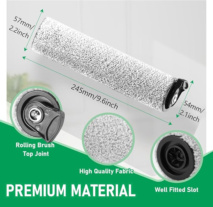 Only Floor ONE S5 Steam Roller Brush Replacement and Vacuum Filter Kit Compatible with Tineco Floor ONE S5 Steam Corded Wet Dry Vacuum Replacement Parts,3 Roller Brushes,3 Filters,1 Cleaner Brush