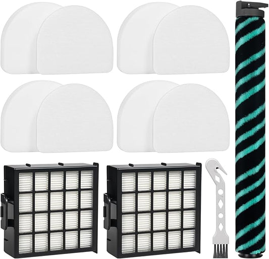AZ4002 AZ4000 AZ4000C Filter Replacement Parts for Shark Power Detect Pro Max Upright Vacuum Cleaner -1 Roller Brush 2 HEPA Filters 4 Foam & Felt Filters 1 Cleaning Brush