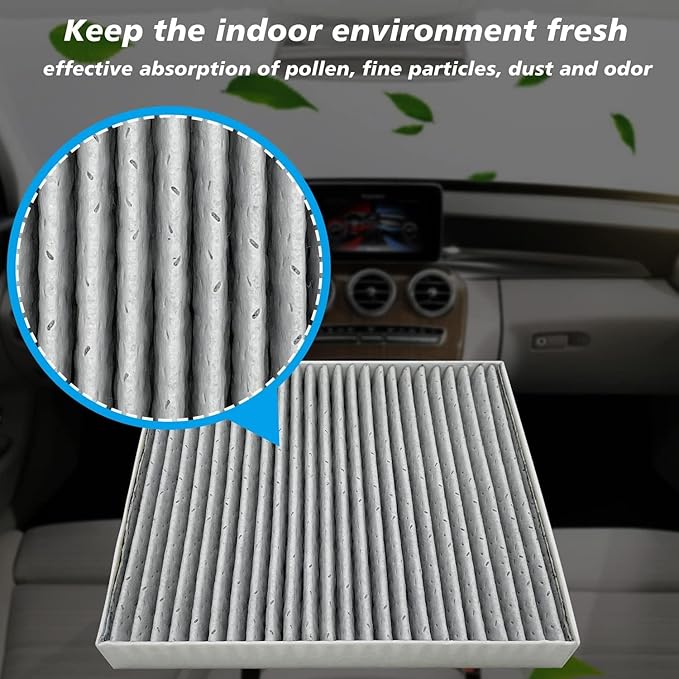 Cabin Air Filter JM040 Fit for Camry 2020 2021 2022 23 24 2025 Corolla,Prius Prime,RAV4,Sienna,Venza,Avalon, UX200,RX350,RX450h,NX250, NX350,ES350,Ascent,Crosstrek, Impreza,Legacy,Outback,CX-9