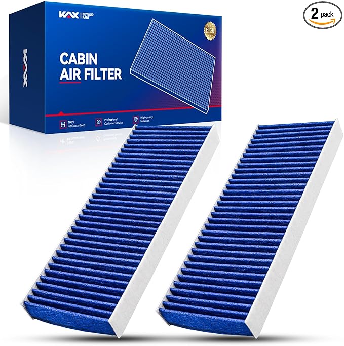KAX Premiun Cabin Air Filter CF10553 Replacement for Nissan Frontier 2005-2021, Xterra 2005-2015, Pathfinder, NV1500/NV2500/NV3500, Equator, w/Upgraded Activated Carbon, Pack of 2