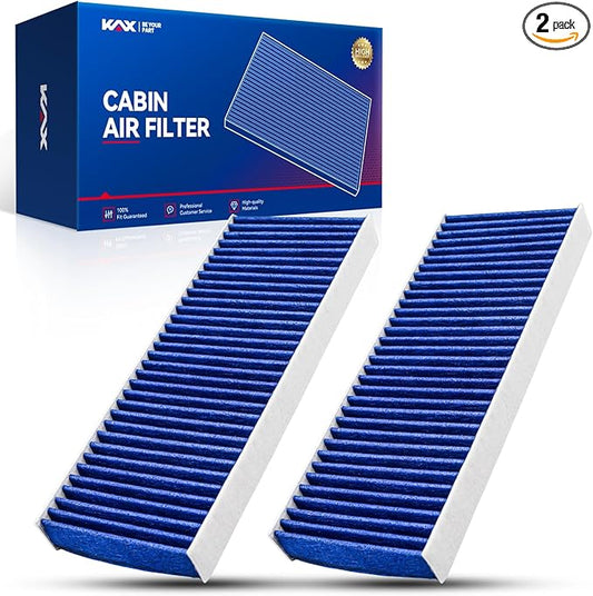 KAX Premiun Cabin Air Filter CF10553 Replacement for Nissan Frontier 2005-2021, Xterra 2005-2015, Pathfinder, NV1500/NV2500/NV3500, Equator, w/Upgraded Activated Carbon, Pack of 2