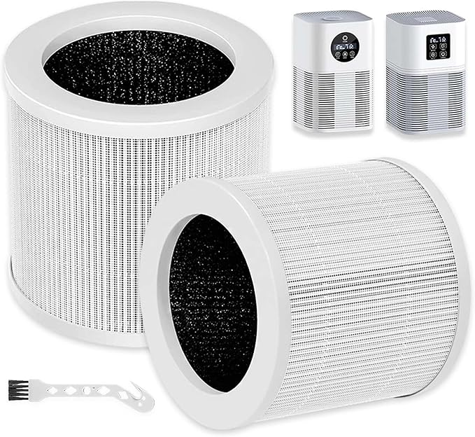 2 Pack A1 Replacement Filter Compatible with VEWIOR Air Pu-rifier HQKJ-80,HQSC-50,KOIOS HQKJ-50 Air Purifier,AMEIFU AP01W,H13 True HEPA Air Cleaner Filter for A1 Air Pu-rifier