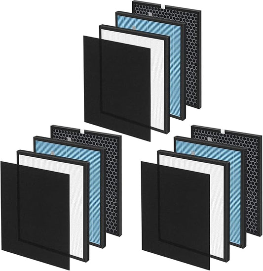 3-Set 10L Pro HEPA Filter Replacement Kit Compatible with Okaysou Airmax 10L Pro and Aiibot-A300 Air Cleaner Purifiers