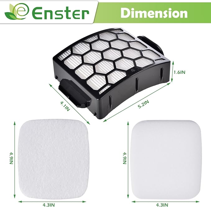 UV850 UV900 Filter Replacement for Shark Performance Lift Away DuoClean UV850 UV900 LA492 LA490 Upright Vacuum, 1 HEPA Filters and 2 Foam & Felt Filters, Compare to Part #XHF320 & XFFK602UKT