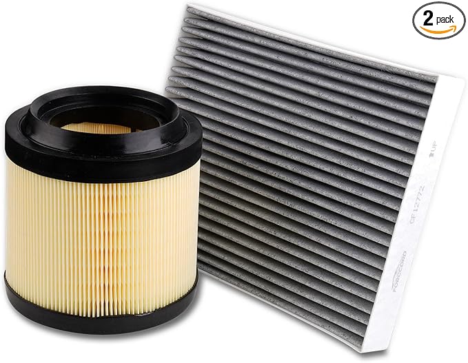 1Pcs Cabin Air Filter and 1Pcs Engine Air Filter Fit for Ford Bronco 2026 2025 2024 2023 2022 2021 2.3L 2.7L Cabin Filter Engine Air Filter Replacement Car Accessories