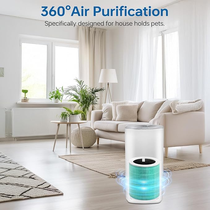 Core 600S Replacement Filter Compatible With Levoit, 3-In-1 High-Efficiency Filter and Activated Carbon, Part#Core 600S-Rf, 2Pack, Green