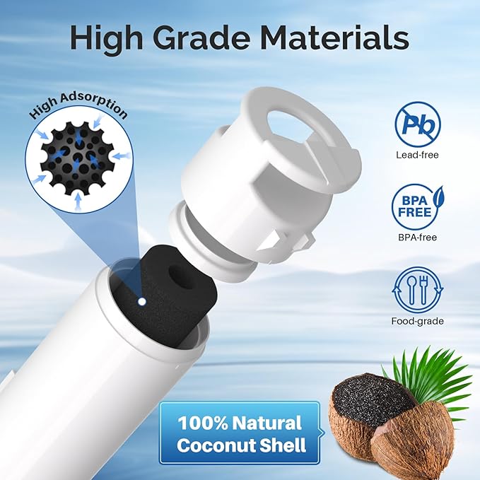 ICEPURE W10295370A Refrigerator Water Filter Replacement for EDR1RXD1, Everydrop® Filter 1, WHR1RXD1, EDR1RXD1B, KAD1RXD1, P4RFWB, 46-9081, 46-9930, 4Pack