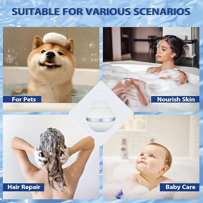 2 Pack Bath Filter Cartridges, 8 Stages Bathtub Water Filter Cartridges, Removes Lead, Chlorine and Fluoride, 2,500 Gallons of Filtration, Water Softener, BPA Free