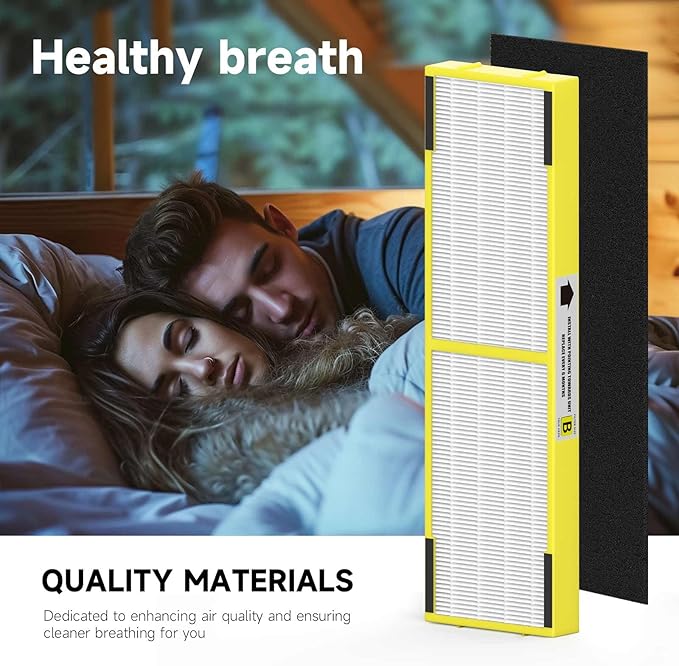 SAKEGDY FLT4825 HEPA Replacement Filter B Compatible with Guardian Air Cleaner Purifier AC4825 AC4300 AC4800 AC4900 AC4850, 6 Pack HEPA Filter B with 6 Carbon Filters