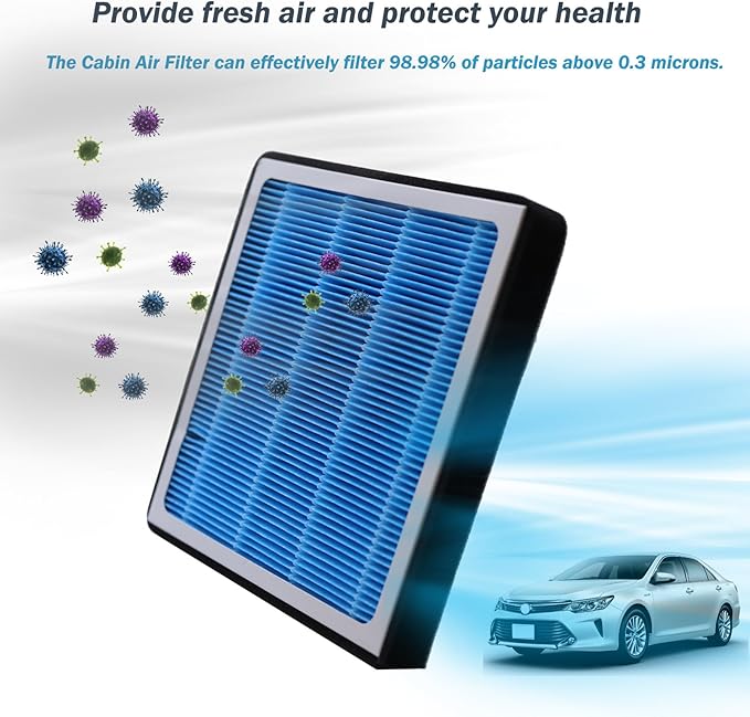 CF10285 Cabin Air Filter Compatible with 2010 2011 2012 2013 2014 2015 2016 2017 2018 2019 2020 Toyota 4Runner RAV4 Tundra Camry Corolla Prius Sequoia Sienna Avalon Accessories Cabon Air Filters