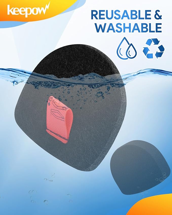 KEEPOW Vacuum Filters Compatible with Shark UltraCyclone Pet Pro Plus Cordless Handheld Vacuum, 2 Pack Filter Replacement for Shark CH901 CH950 CH951 CH951C CH900WM XL Dust Cup Filter, Part #XFTRCH900