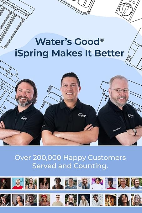 iSpring SGS-Tested Lead Removal Whole House Water Filter System, Reduces Arsenic, Cadmium, Mercury, Sediments, Chlorine, and up to 99% Lead, Model: WGB32B-CPB, Pack of 1