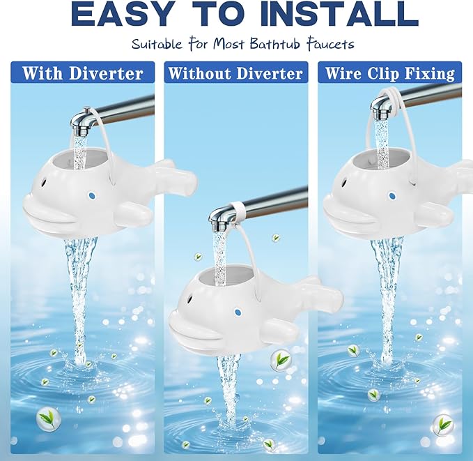 Upgraded Bath Filter 3.0, 15-Stage Bath Water Filter for Tub Faucet, Removes 99.9% of Chlorine & Contaminants, BPA-Free, 2500 Gallons, Hard Water Softener for Healthier Skin, Hair, Nails, Easy Install