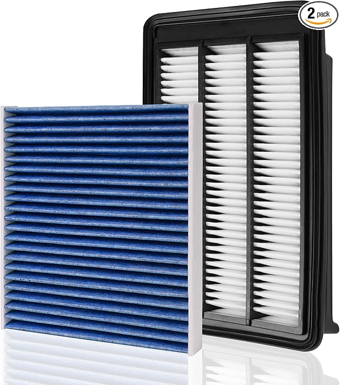 Cabin Air Filter and Engine Air Filter Fit for Honda CR-V CRV 1.5L (Gas) 2017 2018 2019 2020 2021 2022 Activated Carbon Cabin Filter Replacement CA12050 CF11182 Car Accessories