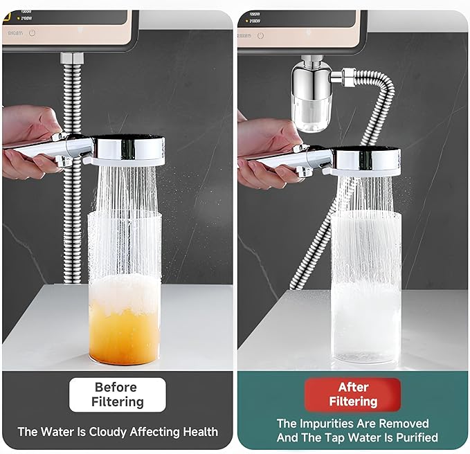 Washing Machine Water Filter, Spin Down Sediment Filter, Stainless Steel Reusable Sink Water Filter, Water Softener For Water Heater Washing Machine Dishwasher Shower Faucet, Prevent Impurity