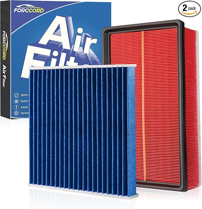 Cabin & Engine Air Filter Fit for Volkswagen Atlas 2018-2023 2024 2025 2.0L 3.6L Activated Carbon Cabin Filter Replacement CF11643 3QF129620 Atlas Air Filter for my car