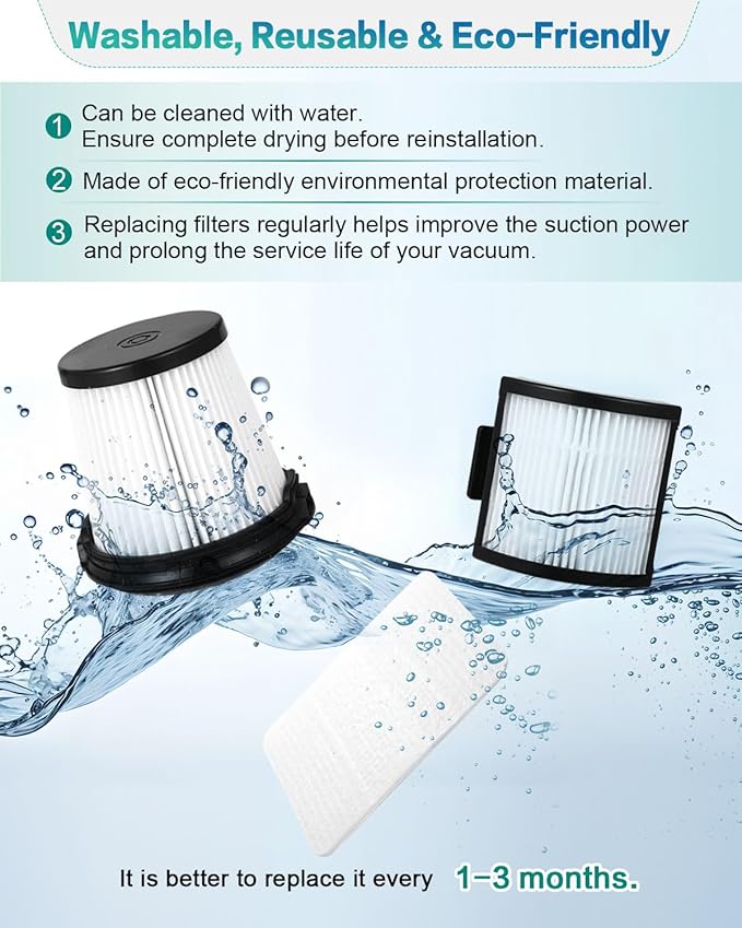 IW3511 IW3120 HEPA Filters Replacement Parts Compatible with Shark IW3511 Detect Pro Cordless Stick Vacuum Cleaner and Shark IW3120 Detect Clean Auto Empty System, IW1111, IW1120, IW3615 (2Pack)