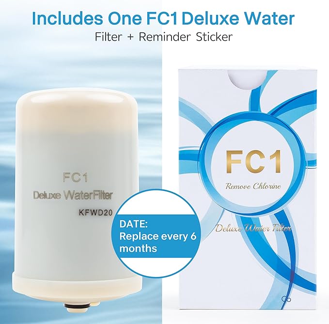 FC1 Water Filter Replacement Cartridge – Compatible with F8, K8, SD501, JRIV 8-Plate Ionizer Machines | High Capacity Cartridge for Alkaline Water System, Chlorine Reduction
