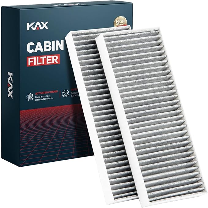 KAX Cabin Air Filter, CF10553 Replacement for Frontier 2015-2019, Pathfinder 2005-2012, Xterra 2005-2015, w/Activated Carbon Passenger Compartment Air Filter, Pack of 2