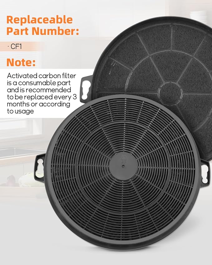 2 Pack CF001 Range Hood Charcoal Filter Fit for MCBON IE71-30/36 IE71-BLACK TE77, Fit for SOONYE SOP05-30 SOP05-36 SOP06-30 SOT02-30, Fit for Zline/EALLMALL/AKDY