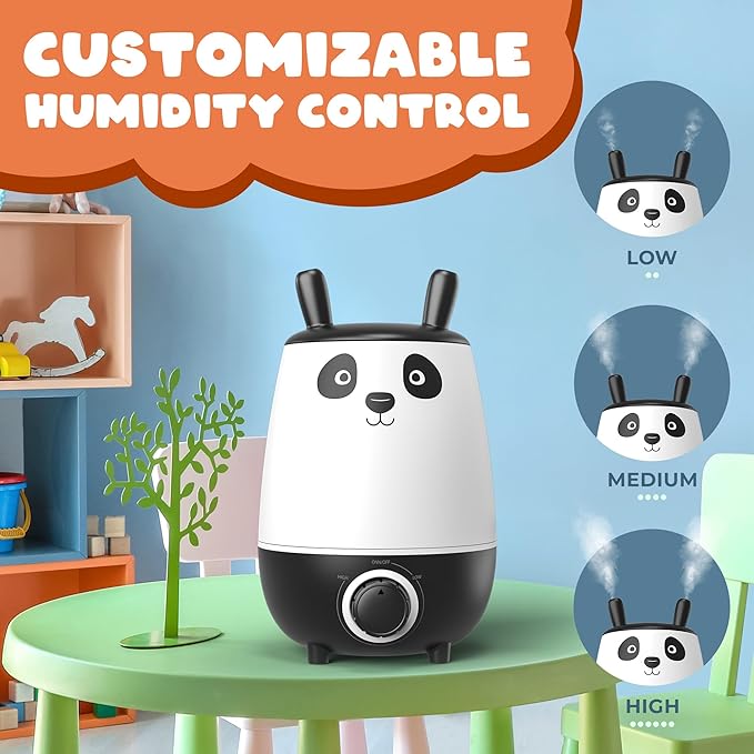 Everlasting Comfort Cool Mist Humidifiers for Bedroom 2.5L - Humidifier Large Room No-Filter, Quiet Air Humidifier for Plants, Allergies, Dry Skin, Congestion, 8 Hr Run Time, Easy Clean