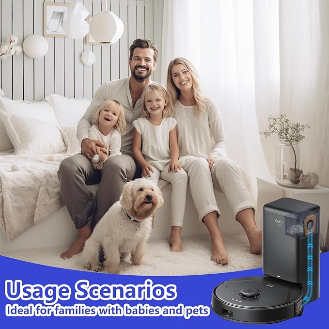 5 PCS 1:1 Dust Bags for Eufy X10 Pro Omni Robot Vacuum Cleaner & X8 Pro, 1:1 Restoration of The Original, AddDeodorizing Materials, Anti-odor,Large Capacity, Durable