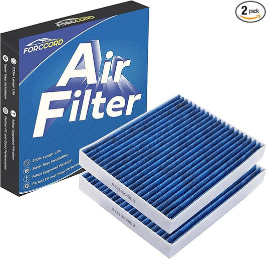 2- Pack CF11966 HEPA Cabin Air Filter Fits for Buick Enclave, Encore GX, Envision, Regal, LaCrosse, Cadillac, GMC, Chevrolet Blazer, Bolt EV, Camaro, Colorado Carbon Cabin Filter Accessories