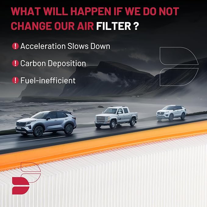 BDFHYK CA7440 Engine Air Filter Compatible with Nissan Frontier, Armada, NV1500, NV2500, NV3500, Pathfinder, Titan, Xterra, Compatible with Jeep Grand Cherokee & Grand Wagoneer