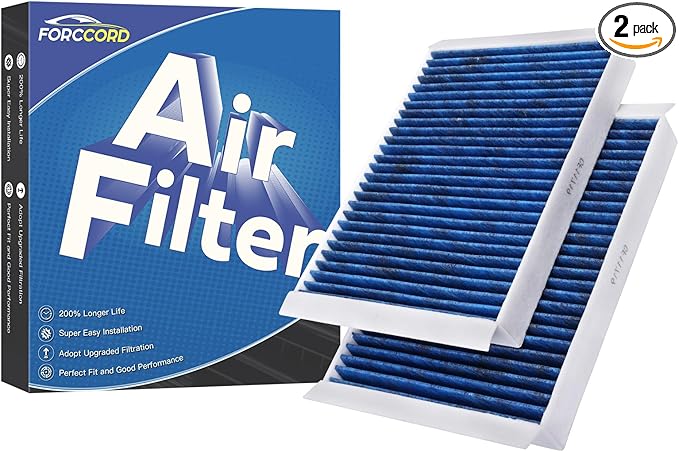 HEPA Cabin Air Filter Fits for Mercedes-Benz Vehicles C300 C400 GL350 GL450 GL63 GLC300 GLC350E ML250 ML350 Activated Carbon Cabin Filter Replacement for CF11719 (2 Pack) Accessories