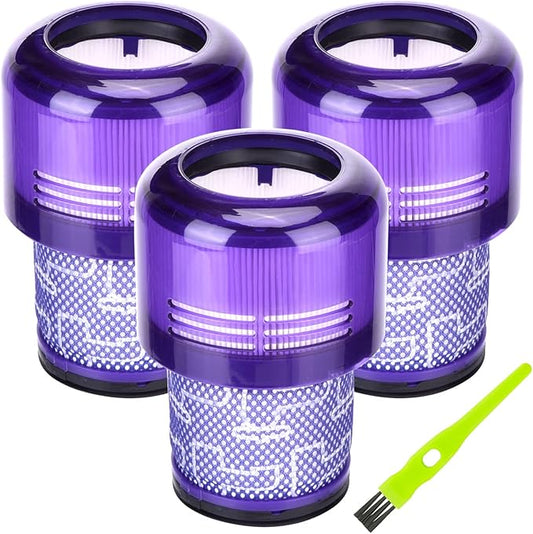 Replacement Filters for Dyson V11 Animal, V11 Torque Drive, V11 Extra Vacuum 3 Pack Filters Replacement for V15 Detect V15s Detect Submarine Vacuums Replace Part # 970013-02
