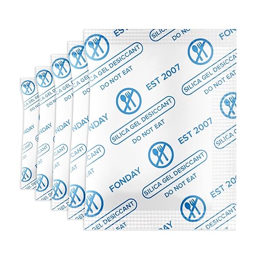 1 Gram 2000 Packets Fonday Food Grade Silica Gel Desiccants Packs Moisture Absorbers Dehumidifier
