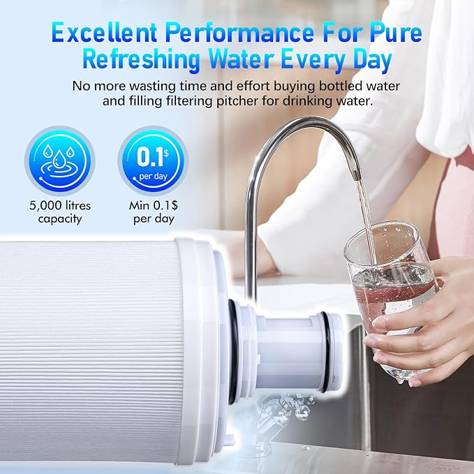 100186 Original Water Filter Replacement Cartridge Compatible with Amway Espring,Cartridge PP Cotton 3-in-1 Filter, Improving Water Purity