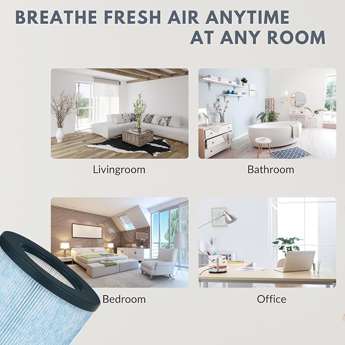 Nispira 3-in-1 True HEPA Filter Replacement Compatible with Miko Air Purifier C102 ibuki MA-01CW, MA-18, Okaysou AirMic4S, 1 Pack