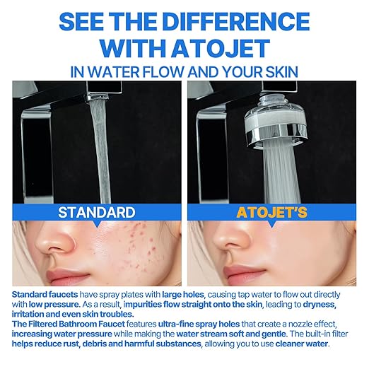 Cleansing Washbasin Faucet Filter Inspired by Korea's Beauty Culture - Pure Carbon Filters for Bathroom & Kitchen Water | Carbon Composite Filter | Single Filtered Faucet (AJ8310C-SNG-1)