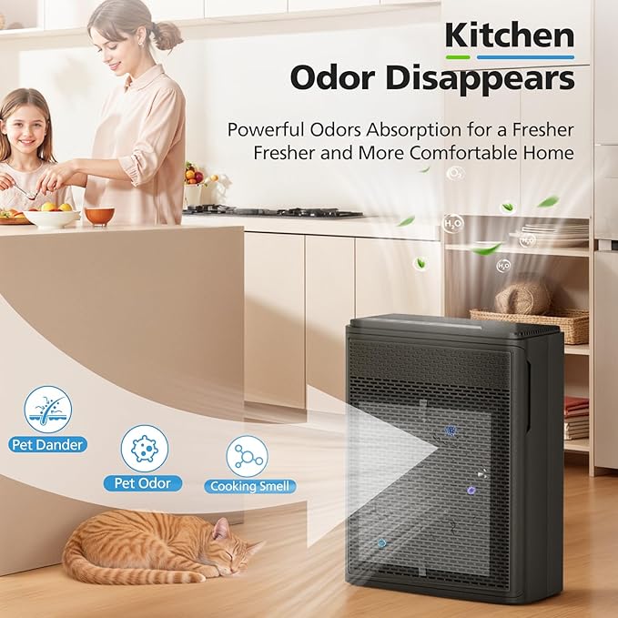 2 Pack P280 P260 Replacement Filter Compatible with TPLMB/YARIKI P280 and AIUZLK P260 Air Purifier, Efficient Air Filter, 3-in-1 Nylon Pre-Filter, HEPA Filter and High-Efficiency Carbon