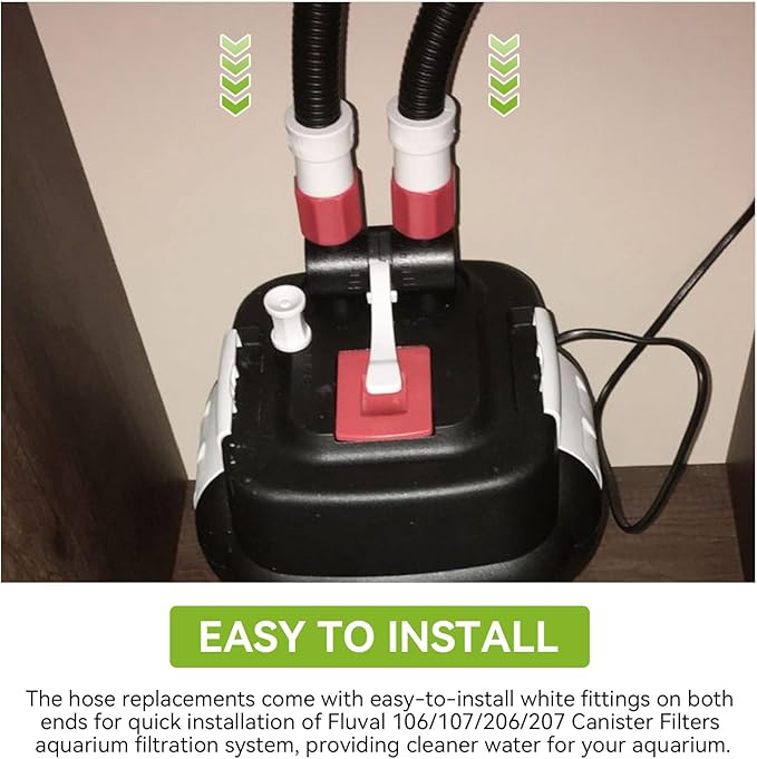 A20014 Ribbed Hosing Replacement for Fluval 106/107/206/207 Canister Filter, 13.9Ft Aquarium Tubing, Aquarium Filter Replacement Part, 4.23m Canister Filter Replacement Parts