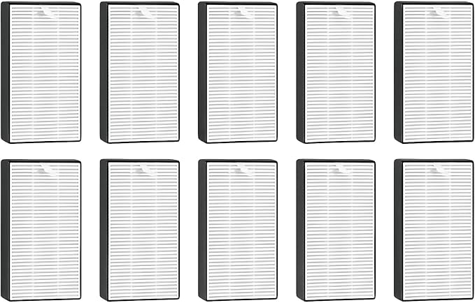 Nispira F1 C01 T02 HEPA Replacement Filter for 3M Filtrete Room Air Purifier FAP-C01-F1, FAP-T02-F1, FAP-C01BA-G1, FAP-T02WA-G1, FAP-ST02W, FAP-ST02N. 12 in. x 6.75 in. Part FAPF-F1-A. 10 Pack