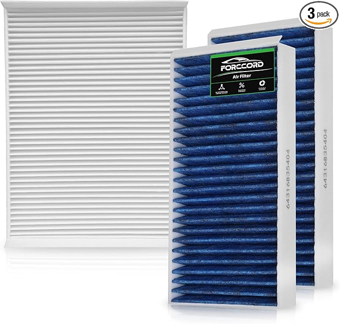 Cabin Air Filter kit Fits for Mercedes GLE350 GLE400 GLE450 2016-19, ML350 ML550 2012-15, GLS450 GLS550 GLS63 2017-19, GL450 GL550 GL63 2013-16 Replacement 1668300318 1668300218