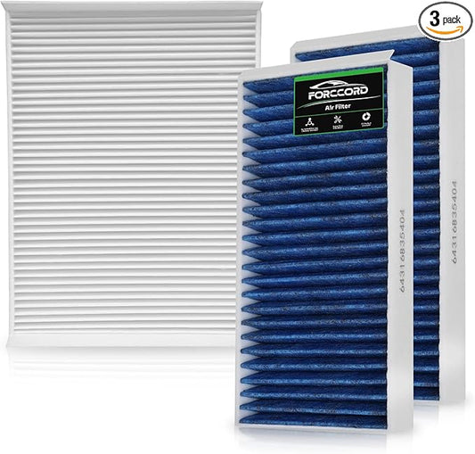 Cabin Air Filter kit Fits for Mercedes GLE350 GLE400 GLE450 2016-19, ML350 ML550 2012-15, GLS450 GLS550 GLS63 2017-19, GL450 GL550 GL63 2013-16 Replacement 1668300318 1668300218