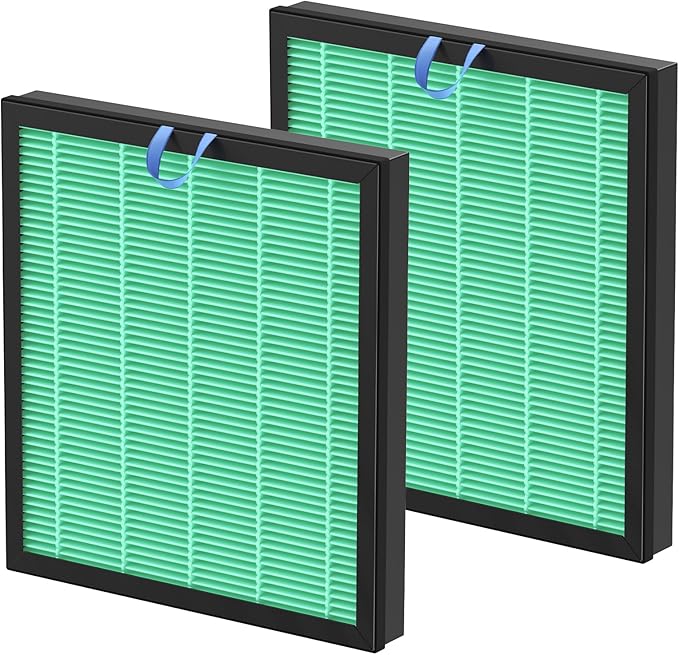2 Pack Vital 100S Toxin Absorber Replacement Filter for LEVOIT Vital 100S Air Purifier, 3-in-1 Vital 100S Air Filter and High-Efficiency Activated Carbon Filter, Replace Part #Vital 100S-RF-TX, Green