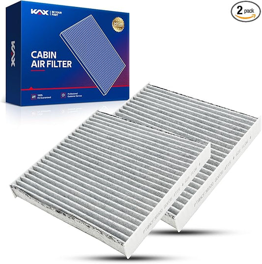 KAX Cabin Air Filter, CF12156 Replacement for X3 2.0L 2013-2017, X3 3.0L 2011-2017, X4 2.0/3.0L 2015-2018, Strong Adsorption w/Upgraded Activated Carbon-2Pcs