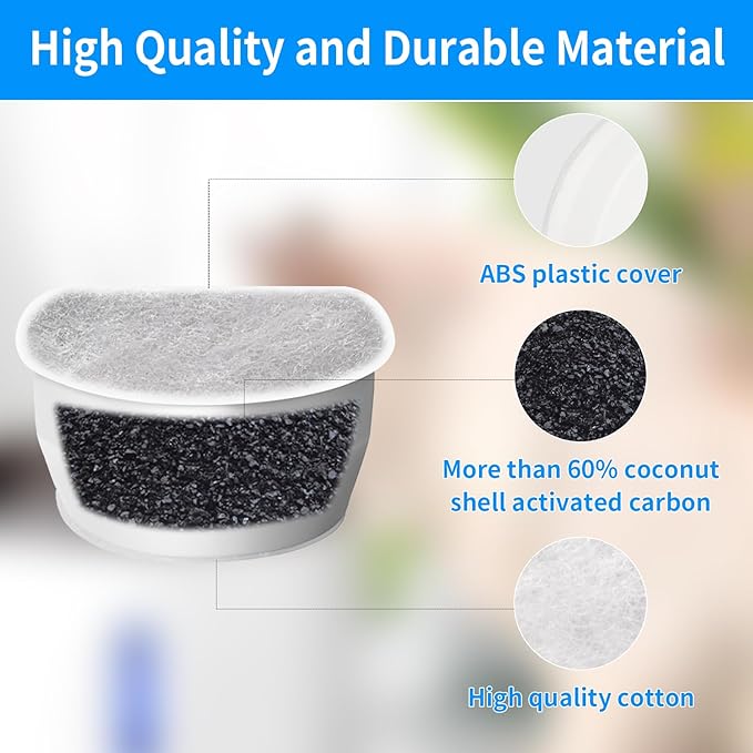 18 pcs og and Cat Water Fountain Filter Replacement Carbon Filters Compatible with PetSafe Drinkwell Filters