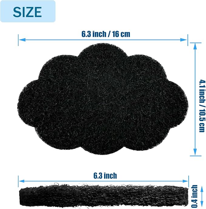 12-Pack Universal Stick-on Trash Can Odor Absorbing Filters, Activated Charcoal Purifying Deodorizer for Trash Cans, Compost Buckets, Countertop and Recycle Bins (Cloud)
