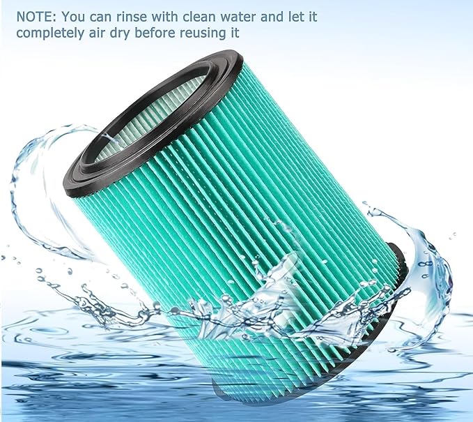 Wet/dry Vac Filter VF6000 Compatible with Ridgid Shop Vac 5-20 Gallon & Husky 6-9 Gal Wet/Dry Vacuums,Replacement VF6000 Filter 1PACK
