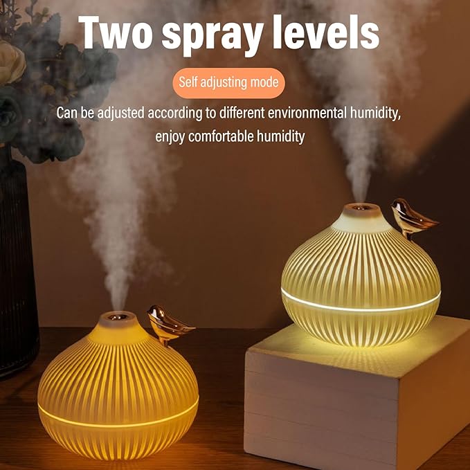 Cool Mist Humidifiers for Bedroom Small Onion Shape Mist Humidifier USB Lighting Quiet Small Air Humidifier for Office Desktop Air Conditioned Rooms