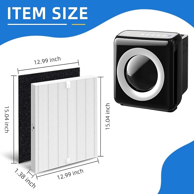 AP-1512HH Replacement Filter Compatible with Coway Airmerga AP1512HH and 200M Air Purifier(4 True Hepa Filter+8 Carbon Filter+1 Cleaning Brush)