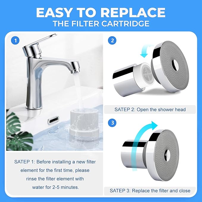 Filter Compatible For JOLIE Filtered Showerhead, High Output Revitalization Filter, REPLACEMENT CARTRIDGE (2pcs)